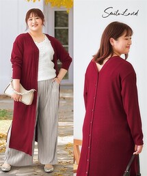 SMILE LAND | ＜大きいサイズ＞ワンピースにもなる前後２WAYロング丈カーディガン(カーディガン/ボレロ)