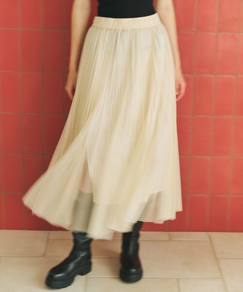 ROPE'(ロペ)の「【一部店舗限定】【REALM(レルム)】SHEER PLEATED SKIRT|スカート(スカート・レディース・オフホワイト・36/38)」の18枚目の写真