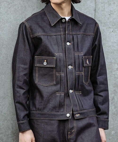 URBAN RESEARCH（アーバンリサーチ）の「SHIOTA　スーピマDENIM JACKET#BEN（デニムジャケット・メンズ・INDIGO・S/M/L/XL）」の4枚目の写真