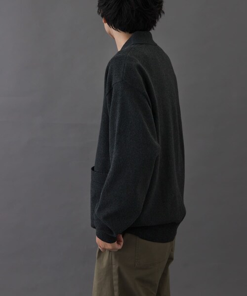 URBAN RESEARCH DOORS（アーバンリサーチドアーズ）の「FORK&SPOON　PROVORONEジップカーディガン（カーディガン/ボレロ・メンズ・CHARCOAL/BROWN・4/5）」の9枚目の写真