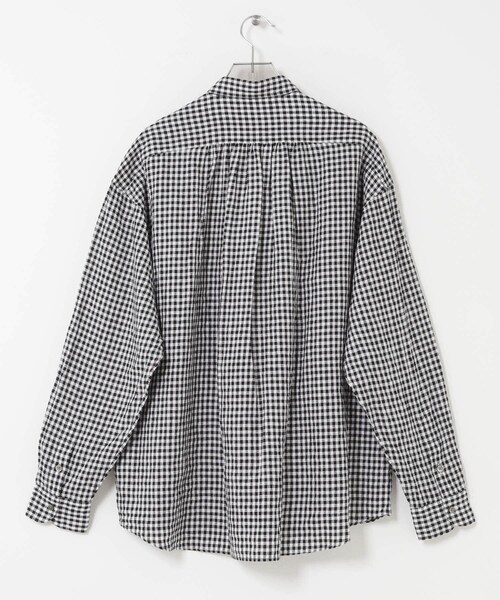 URBAN RESEARCH（アーバンリサーチ）の「PORTER CLASSIC　ROLL UP LINEN GINGHAM SHIRTS（シャツ/ブラウス・メンズ・BLACK/F.BLUE/RED・L/XL/XXL）」の8枚目の写真