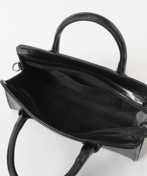 KBF（ケイビーエフ）の「ワイドデザインボストンBAG（ボストンバッグ・レディース・BLACK/D.BROWN・One）」の13枚目の写真
