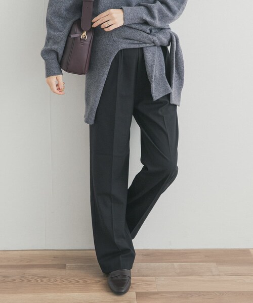 URBAN RESEARCH DOORS(アーバンリサーチドアーズ)の「『UR TECH』ウラキモウストレートイージーパンツ(その他パンツ・レディース・GREIGE/BLACK・S/M)」の7枚目の写真