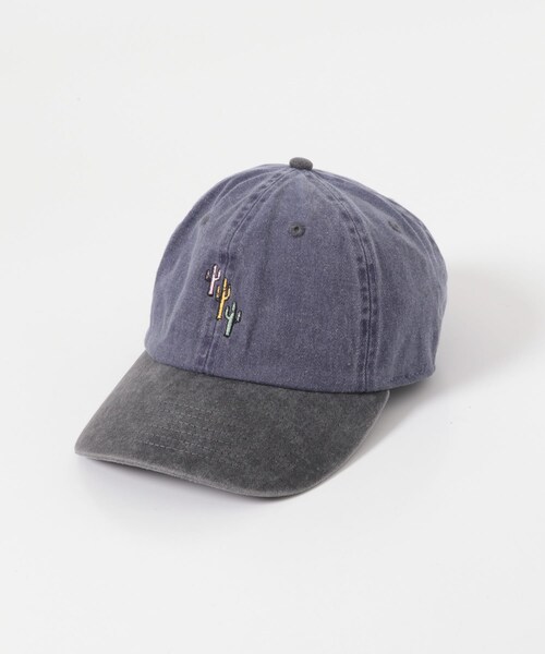 URBAN RESEARCH(アーバンリサーチ)の「SEVEN BY SEVEN BI-COLOR COTTON CAP -Cactus + Logo Embroidery-(キャップ・メンズ・010 Black/140 Green/70Burgundy/150 Orange・Free)」の1枚目の写真