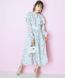 nissen | 大きいサイズ リコリス柄ワンピース marun(ワンピース)