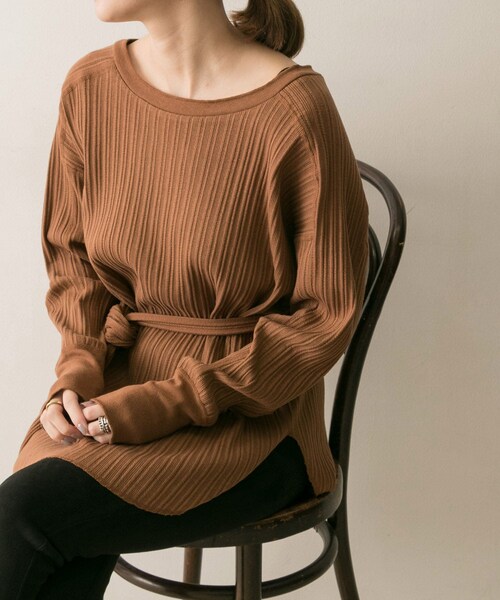 URBAN RESEARCH（アーバンリサーチ）の「パターンメッシュチュニック（チュニック・レディース・PINK/IVORY/BROWN/INKBLACK・FREE）」の3枚目の写真