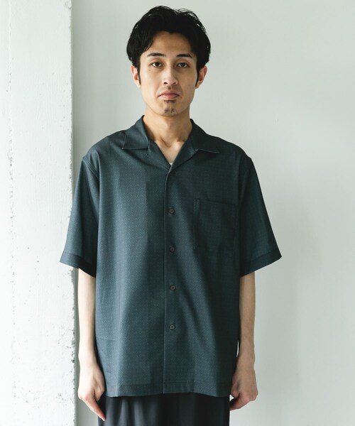 URBAN RESEARCH DOORS(アーバンリサーチドアーズ)の「セオアルファアプリントオープンカラーシャツ(シャツ/ブラウス・メンズ・CHARCOAL/BLUE・M/L)」の12枚目の写真