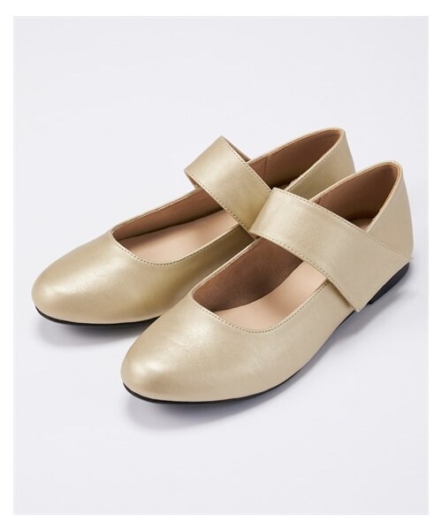 nissen（ニッセン）の「【ゆったり幅広】ゴムストラップフラットパンプス（ワイズ４Ｅ）（パンプス・メンズ・黒/グレー/ダークブラウン/アイボリー/シャンパンゴールド・M=23.0~23.5cm/4E/L=24.0~24.5cm/4E/LL=25.0~25.5cm/4E/3L=26.0~26.5cm/4E）」の5枚目の写真