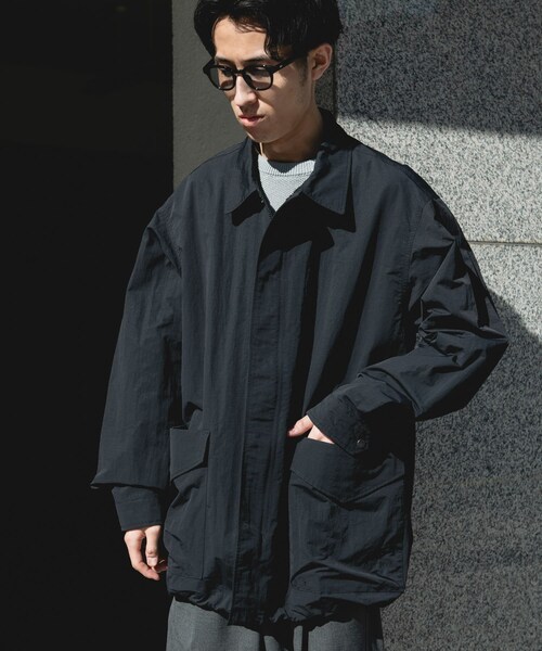 URBAN RESEARCH DOORS(アーバンリサーチドアーズ)の「『別注』Snow Peak Apparel×DOORS NYLON WASHER JACKET(テーラードジャケット・メンズ・GREIGE/CHARCOAL/BLACK・M/L/XL)」の6枚目の写真