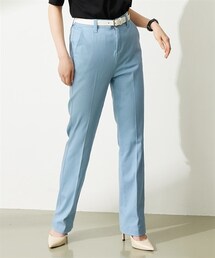 nissen | 大きいサイズ【働く夏】きれいめチノストレートパンツ（撥水）（ゆったりヒップ）（股下６８ｃｍ）(チノパンツ)