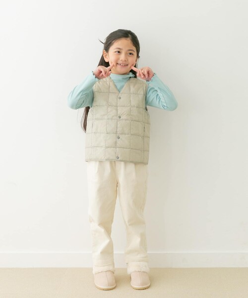URBAN RESEARCH DOORS(アーバンリサーチドアーズ)の「TAION V-NECK BUTTON DOWN VEST(KIDS)(ダウンジャケット/コート・キッズ・ICEGRAY/BLACK/BEIGE・110/120/130/140)」の10枚目の写真