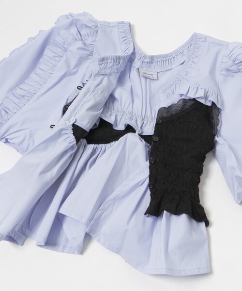 THE GOODLAND MARKET（ザグッドランドマーケット）の「old honey　68℃ bustier shirt（シャツ/ブラウス・レディース・L.blue/white・FREE）」の16枚目の写真