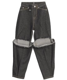 Pameo Pose バイカーパンツ PAMEO POSE（パメオポーズ）の「Kicks Lace Up Pants（デニム