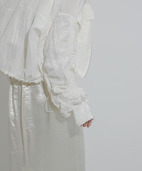 SENSE OF PLACE by URBAN RESEARCH(センスオブプレイスバイアーバンリサーチ)の「ドロストシャーリングシアーブルゾン(ブルゾン・レディース・ORANGE/IVORY/BLACK・one)」の6枚目の写真