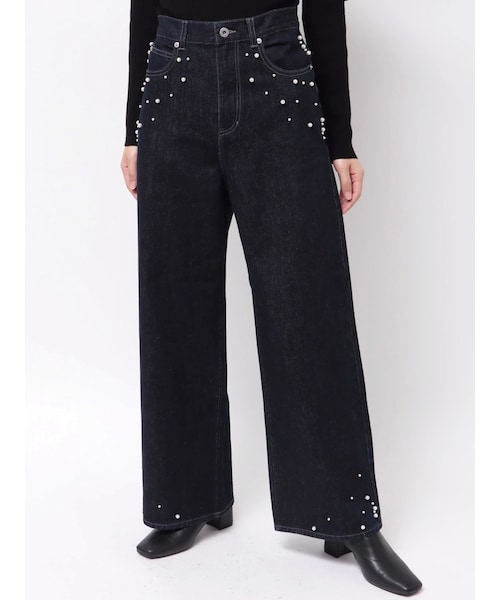 MERCURYDUO（マーキュリーデュオ）の「【追加生産】パールデニムパンツ（デニムパンツ・レディース・インディゴ・S/M）」の19枚目の写真