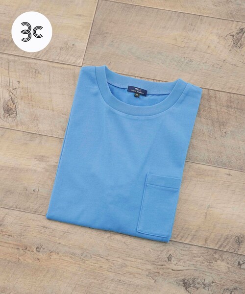 ITEMS URBANRESEARCH（アイテムズ アーバンリサーチ）の「USAコットン ムジポケットTシャツ（Tシャツ/カットソー・メンズ・BLU/OFF/BLK/GRN/YEL・M/L）」の6枚目の写真