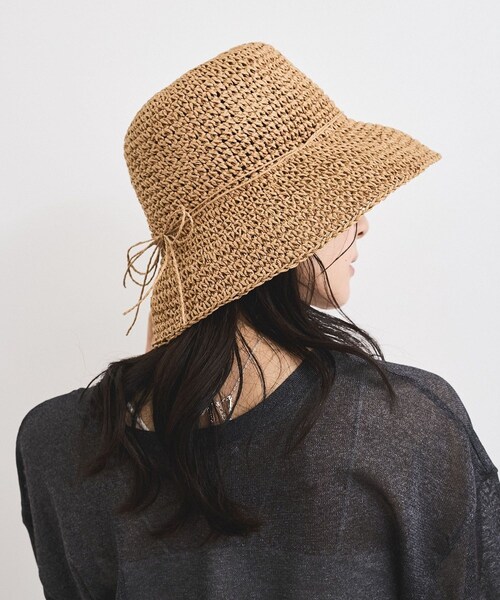 VIS（ビス）の「シンプル雑材ハット（ハット・レディース・ダークブラウン/ベージュ/ベージュ系・F）」の6枚目の写真
