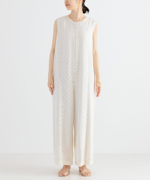 URBAN RESEARCH(アーバンリサーチ)の「Square Lace オールインワン(サロペット/オーバーオール・レディース・ブラック/オフ・S)」の12枚目の写真
