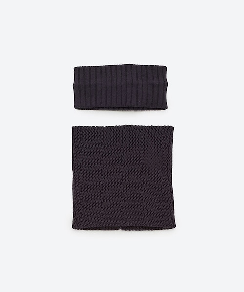 ADAM ET ROPE'(アダムエロペ)の「【J'aDoRe限定】【KIJIMA TAKAYUKI(キジマ タカユキ)】CASHMERE KNIT HEAD BAND&NECK WARMER(ヘアバンド・レディース・ブラック/チャコール・F)」の2枚目の写真