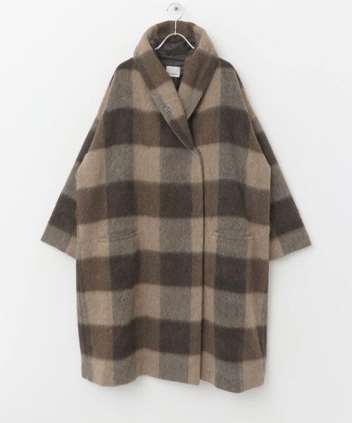 かぐれ（カグレ）の「Honnete　Shawl Collar Coat（テーラードジャケット・レディース・BrownCheck・one）」の16枚目の写真