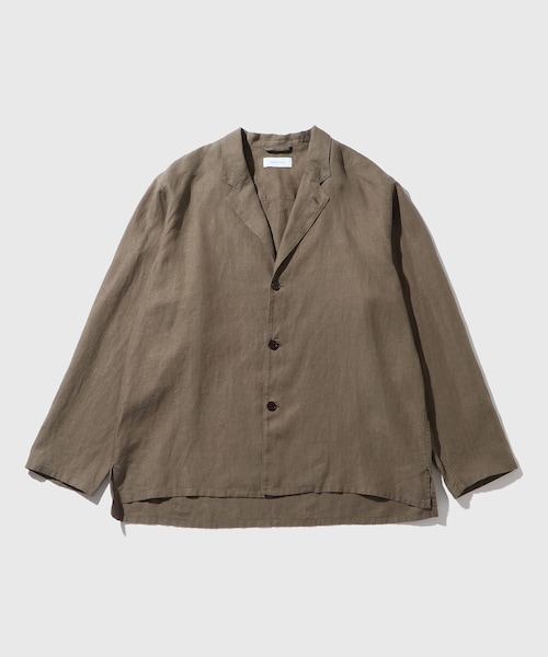 ADAM ET ROPE'（アダムエロペ）の「リネン シャツジャケット（テーラードジャケット・メンズ・ブラック/チャコール/ネイビー・L/M）」の3枚目の写真