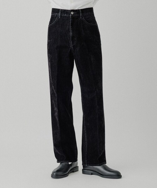 ADAM ET ROPE'（アダムエロペ）の「【ISKO】フロッキーデニム ストレートスラックス / ADAM ET ROPE' JEANS -IMAG-（デニムパンツ・メンズ・ブラック系/ダークブラウン系・L/M）」の10枚目の写真