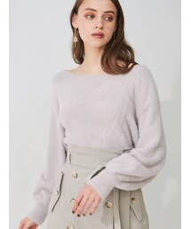 MERCURYDUO | 2WAYミニシャギーロングスリーブニット(ニット/セーター)