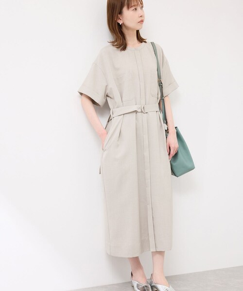 ROPE' PICNIC(ロペピクニック)の「サックワンピース(ワンピース・レディース・ダークブラウン/ベージュ系/ネイビー・36/38)」の3枚目の写真