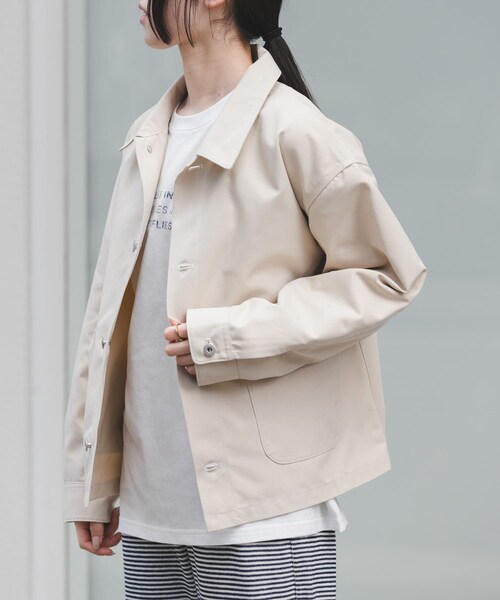 URBAN RESEARCH DOORS（アーバンリサーチドアーズ）の「FORK&SPOON　PEダックジャケット（カバーオール・レディース・NAVY/IVORY・1）」の4枚目の写真