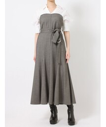 MERCURYDUO | シャツドッキング配色ワンピース(ワンピース)