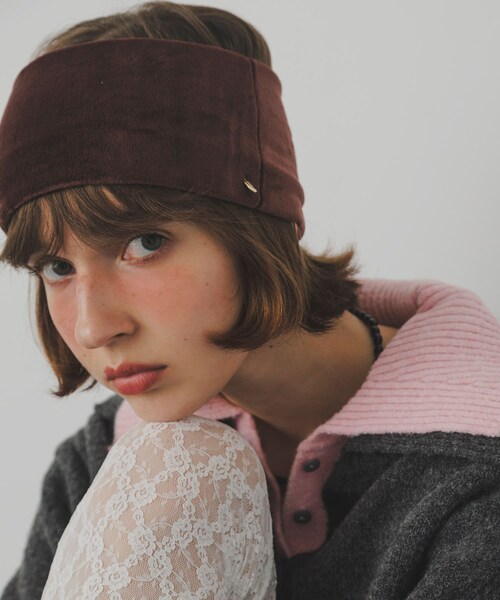 SMELLY（スメリー）の「ベロアワイドヘアバンド（ヘアバンド・レディース・BLK/DBR・-）」の12枚目の写真