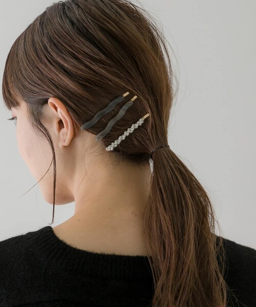 URBAN RESEARCH Sonny Label（アーバンリサーチサニーレーベル）の「ウェーブ/パールヘアピンセット（その他ヘアアクセサリー・レディース・グレー/ベージュ・one）」の3枚目の写真