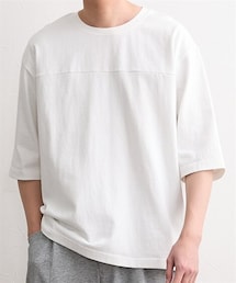 nissen | 七分袖フットボールTシャツ(Tシャツ/カットソー)