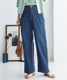 nissen | ゆるフィットデニムワイドパンツ(股下73ｃｍ)(パンツ)