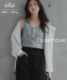 nissen | 高身長 ヘンリーネックワッフルタンクトップ(トールサイズ)Essenave(Tシャツ/カットソー)