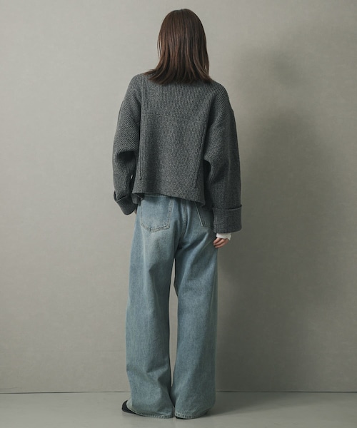 SENSE OF PLACE by URBAN RESEARCH(センスオブプレイスバイアーバンリサーチ)の「ニットショートジャケット(テーラードジャケット・レディース・BROWN/Y.BEIGE/CHARCOAL・one)」の9枚目の写真