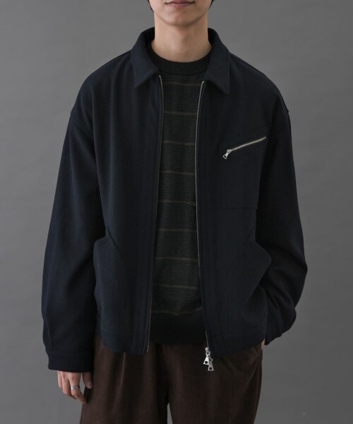URBAN RESEARCH DOORS(アーバンリサーチドアーズ)の「FORK&SPOON ウールショートブルゾン(ブルゾン・メンズ・NAVY/CHARCOAL/BROWN・4/5)」の5枚目の写真