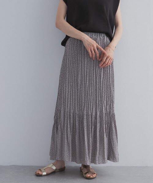 URBAN RESEARCH DOORS(アーバンリサーチドアーズ)の「フラワードットプリーツスカート(スカート・レディース・BLACK/GRAY/NAVY・Free)」の14枚目の写真