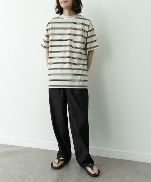 URBAN RESEARCH Sonny Label（アーバンリサーチサニーレーベル）の「HANG TEN　LA HOJJA BORDER T-SHIRTS（Tシャツ/カットソー・メンズ・OFF/BRWON・M/L）」の8枚目の写真