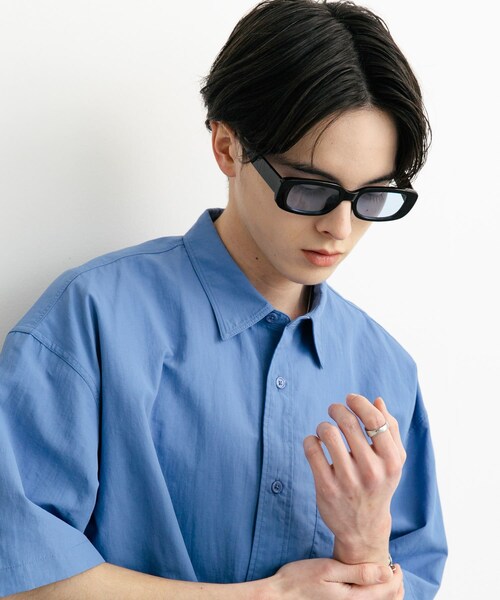 SENSE OF PLACE by URBAN RESEARCH(センスオブプレイスバイアーバンリサーチ)の「スクエアサングラス(メガネ・メンズ・BLACK/BLK×BLU・one)」の13枚目の写真