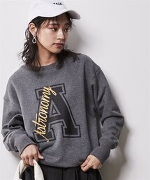 nissen | 大きいサイズ 綿100％ロゴプリントスウェット シックスタイル(スウェット)