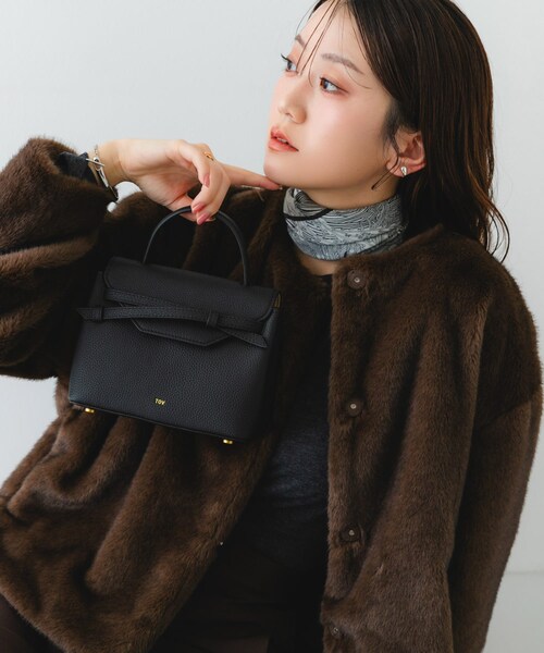 RODE SKO（ロデスコ）の「tov　MIMI MINI（ショルダーバッグ・レディース・BLACK/GREGE/PINK・-）」の9枚目の写真