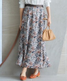 nissen | 大きいサイズ　花柄スカート　miclat(スカート)