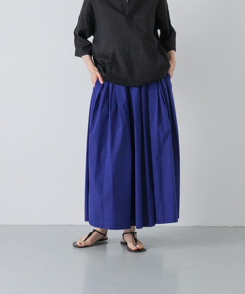 かぐれ（カグレ）の「コットンタックスカート（スカート・レディース・SANDBEIGE/ROYAL BLUE・Free）」の14枚目の写真
