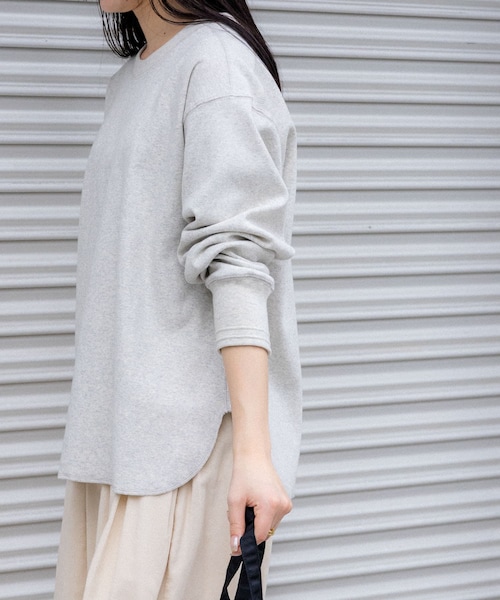 URBAN RESEARCH DOORS（アーバンリサーチドアーズ）の「FORK&SPOON　ヘビーフライスクルーネックプルオーバー（Tシャツ/カットソー・レディース・KHAKI/OATMEAL/TOP CCL・1）」の15枚目の写真
