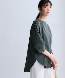 nissen | マルチドライ7分袖カットソー裾ラウンドチュニック（水陸両用・接触冷感・UVカット・吸汗速乾）＜大きいサイズ有＞(その他トップス)