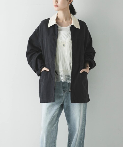 URBAN RESEARCH（アーバンリサーチ）の「ドロストカバーオール（カバーオール・レディース・NATURAL/PINK/NAVY・Free）」の19枚目の写真