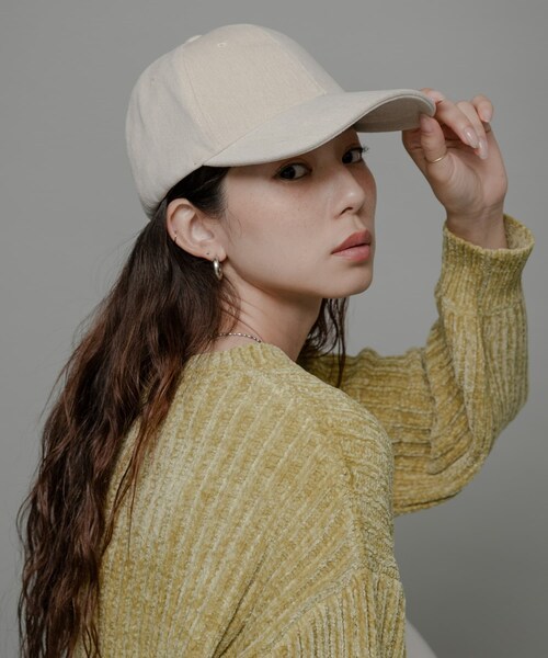 URBAN RESEARCH Sonny Label（アーバンリサーチサニーレーベル）の「ベロアタッチバックロゴCAP（キャップ・レディース・Lベージュ/キャメル/ネイビー・one）」の4枚目の写真