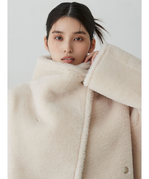 LAGUNAMOON（ラグナムーン）の「フェイクムートンスタンドカラーコート