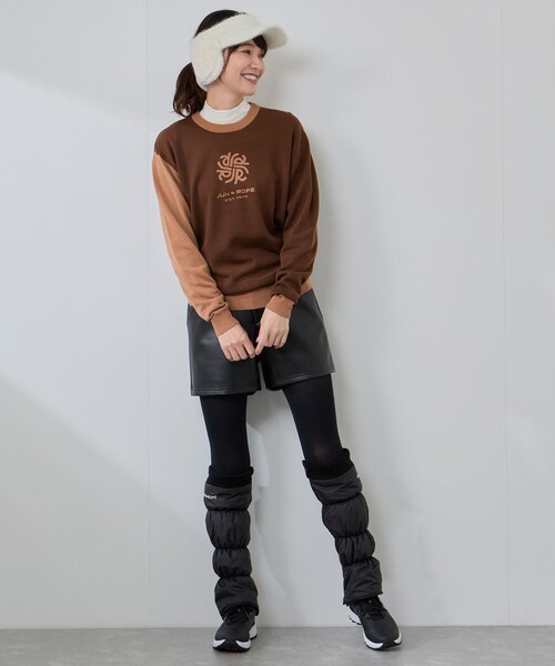 ROPE'（ロペ）の「レザーライクショートパンツ/Oggi掲載（その他パンツ・レディース・ブラック/ベージュ・L/M/S）」の19枚目の写真